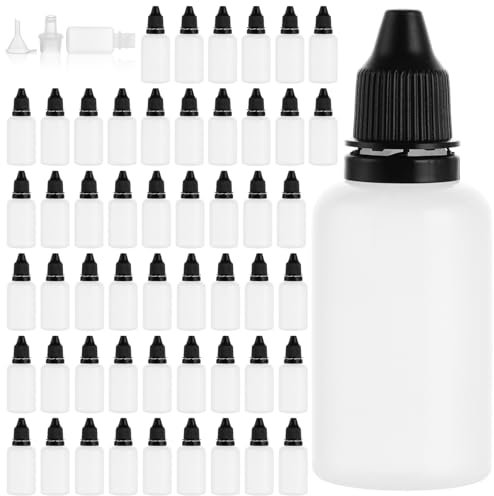 FWEEK 100 Stück 30ml Kunststoff Tropfflasche, Leere Squeezable Tropfflaschen mit Tröpfler Tropfdeckel, Flexible Liquid Flaschen für Kosmetik, äTherische ÖLe, Reagenzien