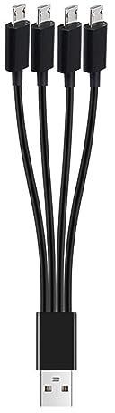 OAJABBGE Cargador USB Multi Cable de carga para tabletas y smartphones. Mantente alimentado por toda la corriente. Cable divisor de 20 cm/150 cm