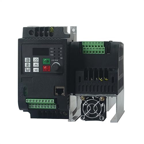 Variateur de fréquence, VFD AT2 4KW/5.5KW/7.5KW convertisseur de fréquence monophasé 220 entrées et sortie monophasé for moteur monophasé pour le contrôle de la vitesse du moteur de broche(0.75KW(1HP)