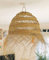 Suspension luminaire paille - Suspension paille tressée forme demi boule