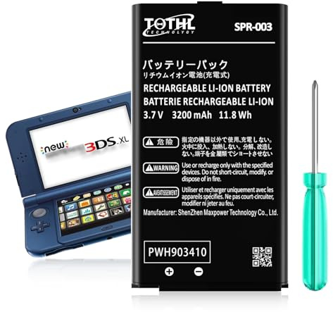 3DS XL SPR-003 Batterie Li-ION de Rechange Ultra Haute capacité 3200 mAh pour Console Nintendo 3DS XL 3DS LL SPR-003 et New 3DS XL RED-001
