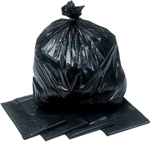 100 Large Bin Bags Heavy Duty 140L Commercial Catering Garbage Capacity Strong Refuse Sacks Bin Liners for Everyday use, Office, Kitchen, Restaurant Garbage Bags 26x41x45