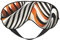 Orange Zebra-Verzerrungsstreifen-Augenmaske, Schlafmaske, Lichtblockierende Augenbinde, Nachtaugenabdeckung, weicher, druckfreier Augenschirm mit elastischem Band für Zuhause, Reisen, Büro, Nickerche