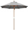 Sombrilla Terraza Exterior 2.7m Parasol con Poste de Madera, Parasol Jardin con 8 Varillas, Sombrilla Playa para Jardín Patio Terraza(Black)