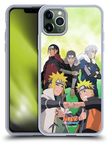 Head Case Designs Offizielle Naruto Shippuden Hokage-Gruppe Schluessel Kunst Gel Handyhülle Hülle [Militärischer Schutzgrad] Kompatibel mit Apple iPhone 11 Pro Max