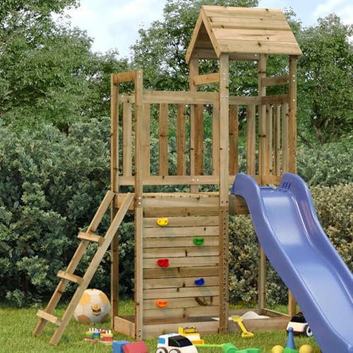 Juroupi Set da Gioco 52,5x110,5x214 cm in Legno di Pino Impregnato,Set da Gioco da Giardino,Giochi Esterno da Giardino,Giochi Giardino,Parco Giochi Esterno-826546