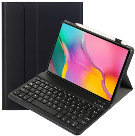 leleyo Custodia per tastiera per Samsung Galaxy Tab A 10,1 (T510/T515) con tastiera magnetica rimovibile QWERTY per Galaxy Tab A, nero