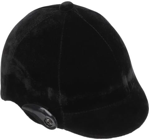 STOBAZA Casco Equitacion para Niños y Niñas, Casco de Equitación Negro de Polipropileno, Ajustable 55-60cm, Transpirable y Ligero para Deportes al Aire Libre