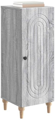 vidaXL Sideboard Graues Sonoma 33 x 34,5 x 90 cm Holzwerkstoff, Wohnzimmer, rechteckiger Stil, moderner Sideboard mit viel Stauraum, Regalfach, minimalistisches Möbelstück