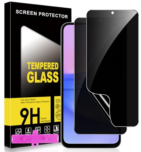 Doxxvai Protector Privacidad para Samsung Galaxy A15, TPU Flexible | 2 Uds Protector Pantalla Antiespía, Compatible con Huella y Funda, Autorreparable, Sin Burbujas, con Kit de Instalación