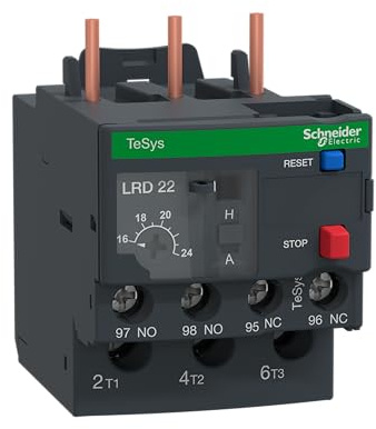 Schneider Electric Motorschutzrelais, Überlastrelais, 16-24A, 1S+1Ö, Klasse 10A, LRD22