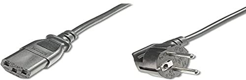 DIGITUS Netz-Anschlusskabel - 2.5 m - CEE 7/7 (Typ-F) 90° auf C13 - Stecker / Buchse - H05VV-F3G - 1.0 mm²