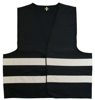 Korntex Praktische Unisex Funktions-/ Warnweste mit Reflektionsstreifen WW100, 1 Stück, XXL, schwarz, LSH0001882G0049F0000