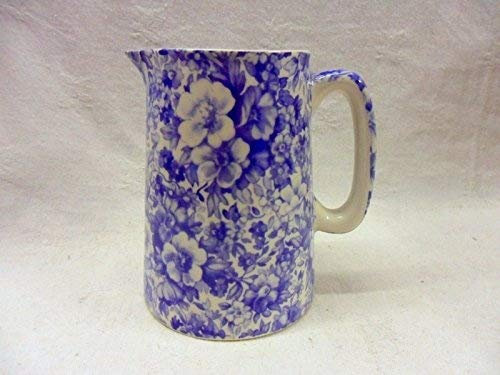 Blue Olde England Half Pint jug Made by Heron Cross Pottery