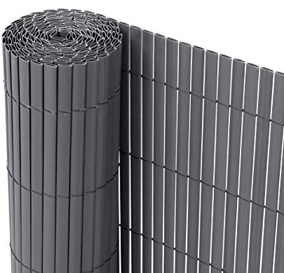 Ribelli® PVC Sichtschutzmatte Sichtschutzzaun Sichtschutz Zaun Balkon Windschutz (80 x 600 cm, Anthrazit)
