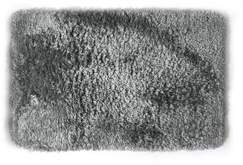 Spirella Badteppich Badvorleger Duschvorleger Fino Supersoft Hochflor waschbar, rutschfest Badematte 40x60 cm – Grau