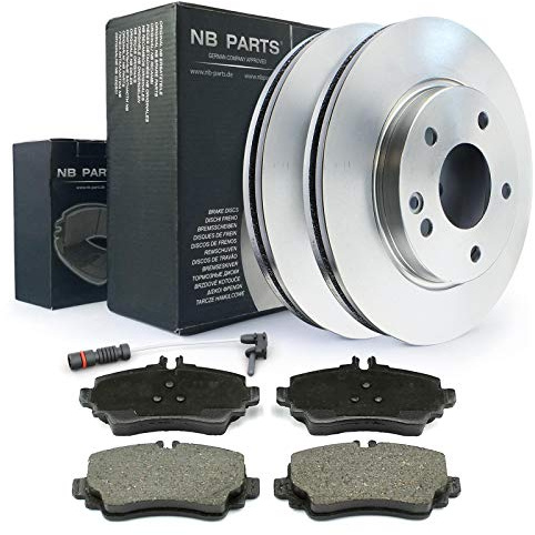 NB PARTS Bremsscheiben + Bremsbeläge + Warnkontakt vorne passend für Mercedes-Benz A-Klasse W168