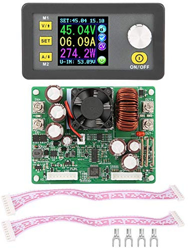 Akozon Fuente de alimentación Digital Ajustable de reducción, Módulo de Fuente de alimentación Bloqueo del regulador, LCD, Almacenamiento de Datos(DPS5020)