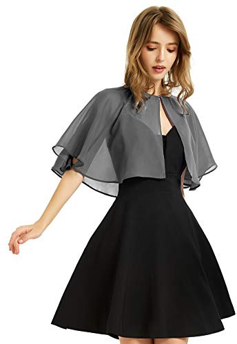 BUCUXE Coprispalle da donna in morbido chiffon, per abito da sera o da sposa - multicolore - Taglia unica