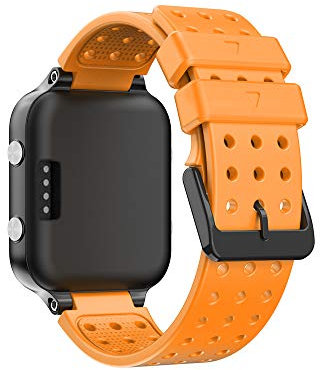 KINOEHOO Ersatzarmband kompatibel mit Garmin Approach S20/Forerunner 220 230 235 630 620 735 Edelstahl Armband Weiche Silikon Uhrenarmbänder.