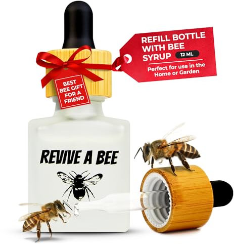 Revive a Bee - Bamboo Bee Revival Kit Refill Bottle with Bee Sugar Water Alternative 12ml compatible with Revive A Bee Bee Revival Keyrings and Rescue Kits