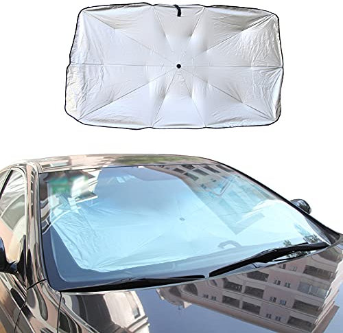 Madlife Garage Auto-Sonnenschutz für die Windschutzscheibe, Front-Sonnenschutz, UV-Schutz, hält das Fahrzeug kühl und ohne Schäden für SUV, LKW, Limousine (145 cm x 79 cm)