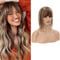 Silk-co Haarteile Echthaar Topper Extensions Clip in Glatt Toupet Haarverdickung Haarverlängerung 7A Human Hair 7x13cm Basis 30cm-38g 4P27# Mittelbraun & Dunkelblond