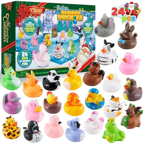 JOYIN 24 Tage Weihnachts-Adventskalender 2025 mit 24 Tiergummis, 24 Tage Countdown-Adventskalender
