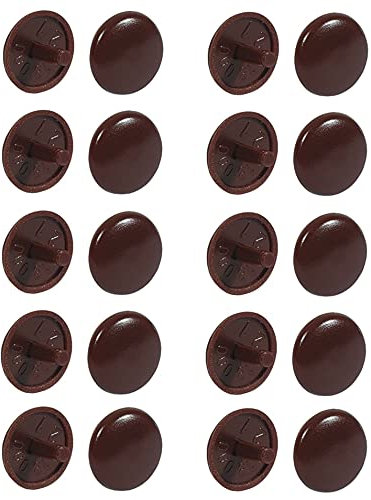 cyclingcolors 20x Abdeckkappe Schraubenkappen Kopflochbohrung Abdeckung Kunststoff Senkkopf PZ2 Möbel (Kirschbaum)