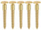 sourcing map 50 Stück Holzschrauben M4 x 30mm Flachkopf Blechschraube aus Messing mit Schlitz