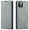 QLTYPRI Hülle für iPhone 13, Vintage Dünne Handyhülle mit Kartenfach Ständer Ledertasche Klapphülle Schutzhülle Kompatibel mit iPhone 13 - Grau