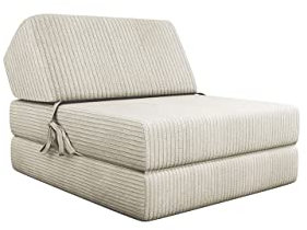 Mirjan24 Sofa Kevin Cord mit Schlaffunktion, Schlafsofa, Bettsessel, Klappmatratze, Faltmatratze, Gästebett, Schlafcouch, Kinderzimmer (Poso 100)