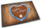 Unikatolo Fußmatte Lebkuchenherz, Teppich, Fußabtreter, Vorleger, Schmutzfangmatte Flur, Geschenkidee Hochzeit, Valentinstag, Richtfest, Einzug, Jubiläum, Betriebsjubiläum, Geburtstag (60 x 40 cm)