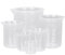 AKHTART 6 Pack Plastic Measuring Jugs, Transparent Lab Graduated Beakers, Heat Resistant Mixing Cups Set, Cooking Baking Liquid Measure Tool 30ml 50ml 100ml 150ml 300ml 500ml