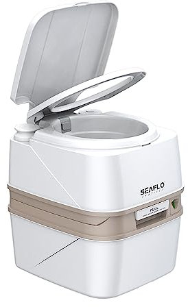 Seaflo LIGHTEU 18L 4.75Gallon Multifonctionnel Injection Portable Toilette RV Camping Caravane Extérieure