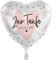 Folienballon Zur Taufe alles Liebe Deko Ballon Taufe Mädchen Dekoration Luftballon Herzen Tauffeier, Made in EU, ungefüllt, Helium geeignet