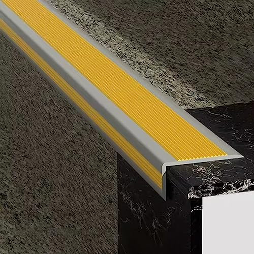 Treppenkantenprofil Antirutsch Treppe Selbstklebender Kantenschutz Für Treppenstufen Gelb, Vinyl-Treppenkantenschutz Rutschfest Und Wasserdicht Für Holztreppen Und Fliesenböden, Außentreppe ( Color :