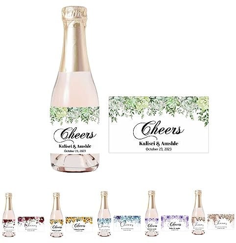Personalized Wedding Wine Bottle Stickers 10PCS Set Champagne Bottle Labels for Wedding, Bridal Shower, Birthday, Graduation Party and All Events (Champagne Bottle Labels Stickers - 3)