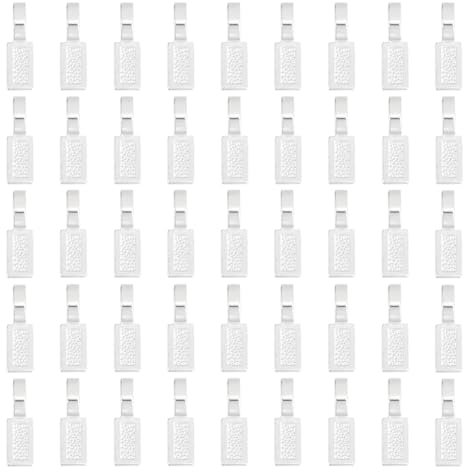 UNICRAFTALE 100Pcs Tibetan Style Alloy Glue-on Flat Pad Pendant Bails Rectangle Blank Pad Pendant Connector Silver Cabochon Settings Necklace Pad Bails Connector for DIY Jewelry Marking