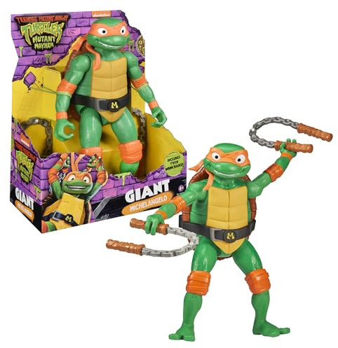 Tortues Ninja, Figurine articulée 30 cm avec Accessoire, Modèle Michelangelo, pour Les Enfants dès 4 Ans, TU8015