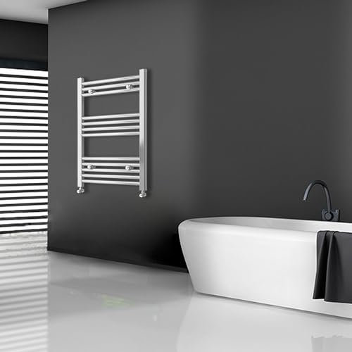 Aica Sanitarios Cromado Radiador Toallero de Agua, Calentador de baño, Calienta Toallas Rápidamente (770x550 mm)