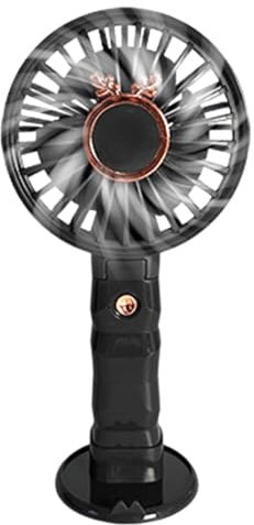 ventilatore portatile, 3 modalità regolabili, ricaricabile, ventilatore personale elettrico, compatto, con supporto per telefono, ventilatore da scrivania per viaggi estivi, attività