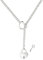 Slip Chain Necklace for Women Heart O-Ring Cuban Link Long Necklace Adjustable Lariat Y-Necklace Heart Lock With Key Necklace Punk Gothic Necklace Jewelry For Women, Stainless Steel, No Gemstone