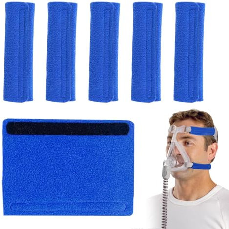 6 Stück CPAP Gurtbezüge Gesichtspads Universal CPAP Headgear Kopfband Gurt-Komfort-Pads komfortables CPAP-Maskeneinlagen für Schlafapnoe-Maskenkissen CPAP Zubehör