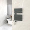 GY Bath Badheizkörper Elektrisch mit Thermostat 616x400mm, Anthrazit Handtuchtrockner Elektrisch Flach Design Handtuchheizkörper Seitenanschluss mit Heizstab Timer Handtuchwärmer 300W