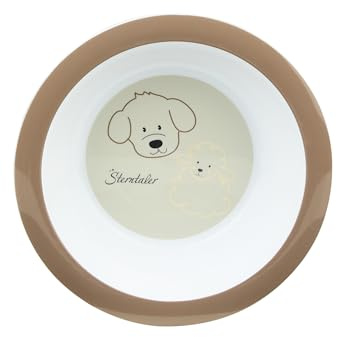 Sterntaler Schale Bauernhof - Schüssel mit rutschfestem Sockel für Baby und Kinder - Kinder Müslischale - Schüssel robust und lebensmittelecht, Kindergeschirr, beige