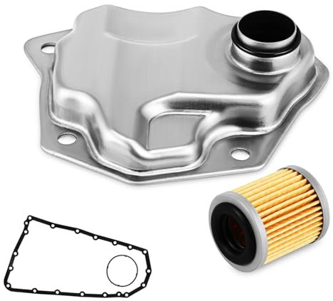 Mobestech Getriebeölfilter Dichtungssatz aus Aluminiumlegierung Silber Passgenau für Ölwanne und Filter Einfache Montage Autozubehör