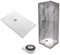 Piatto Doccia 90X120 cm Extra Slim Bianco + Box doccia 90x120 cm Alto 200 cm Con Apertura Ad Angolo