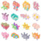 Halinuia 16 Paar Glitzer Clip Ohrringe Kinder | Klipp Ohrringe Mädchen | Ohrklipser Kinder Ohne Ohrloch | Magnet Ohrringe Harz Ohrclips Schmuck Geschenke für Mädchen Kleinkind Party Favor