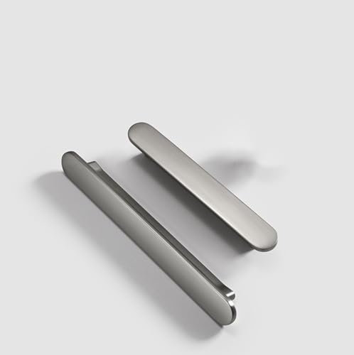SYZOW 6 Stück Schrankgriffe Gebürsteter Nickel Möbelgriffe Küchengriffe Gebürsteter Nickel -Griffe Möbel Schrankgriffe aus Messing Schubladengriffe 64mm Lochabstand